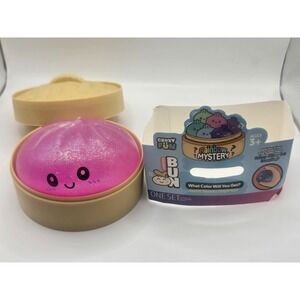 Crazy Fun Rainbow Mystery Squishy bun Dumpling Hot Pink glitter - Open But New!